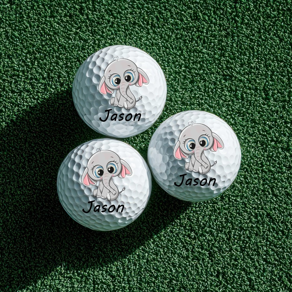 Personalized Golf Balls - Srixon Ultisoft Sleeve - Elephant