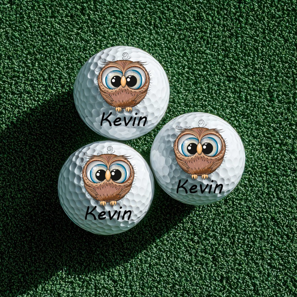 Personalized Golf Balls - Srixon Ultisoft Sleeve - Owl