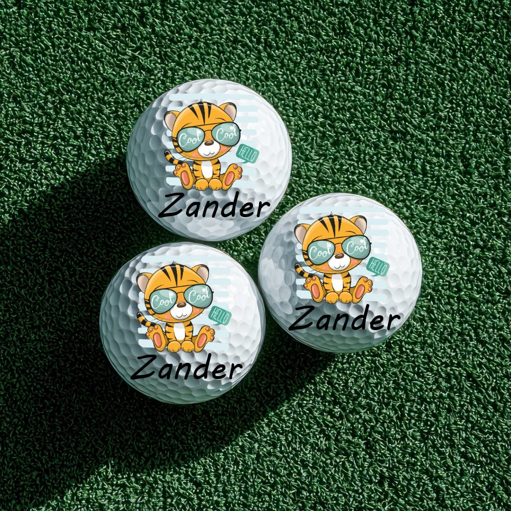 Personalized Golf Balls - Srixon Ultisoft Sleeve - Tiger 2