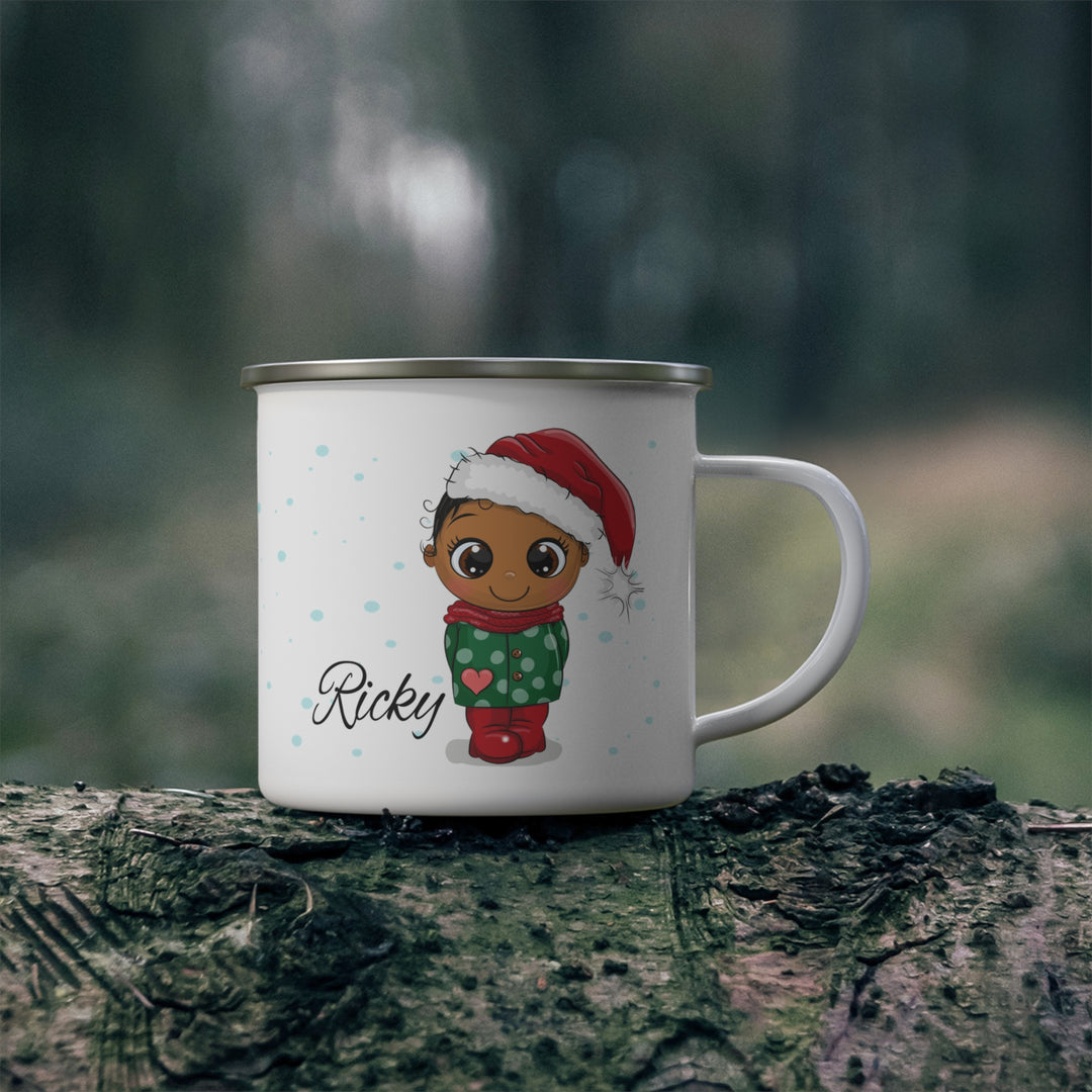 Personalized Enamel or Ceramic Mug - Christmas Character