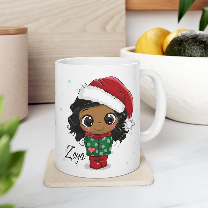 Personalized Enamel or Ceramic Mug - Christmas Character