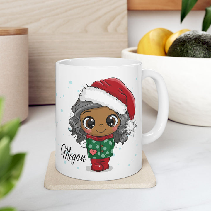 Personalized Enamel or Ceramic Mug - Christmas Character