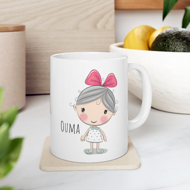 Personalized Enamel or Ceramic Mug - Female with Bow