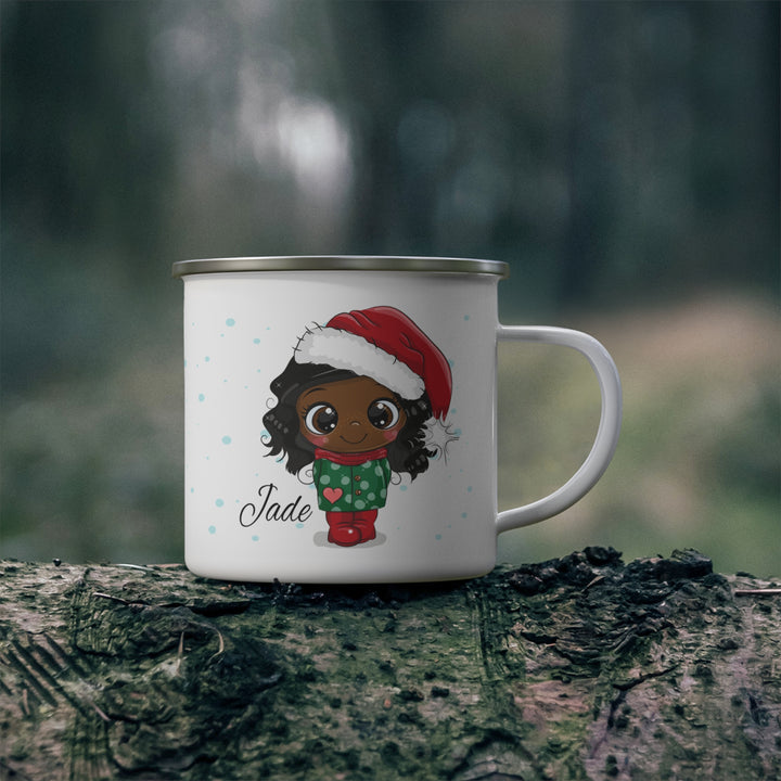 Personalized Enamel or Ceramic Mug - Christmas Character