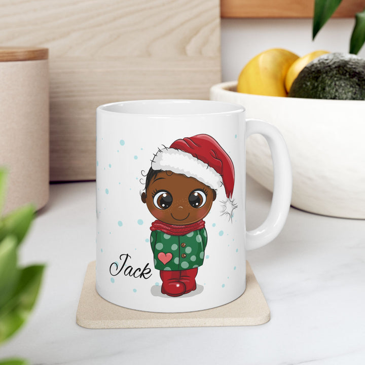 Personalized Enamel or Ceramic Mug - Christmas Character