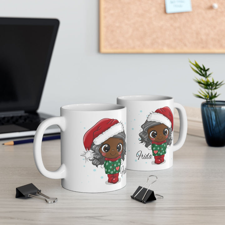 Personalized Enamel or Ceramic Mug - Christmas Character