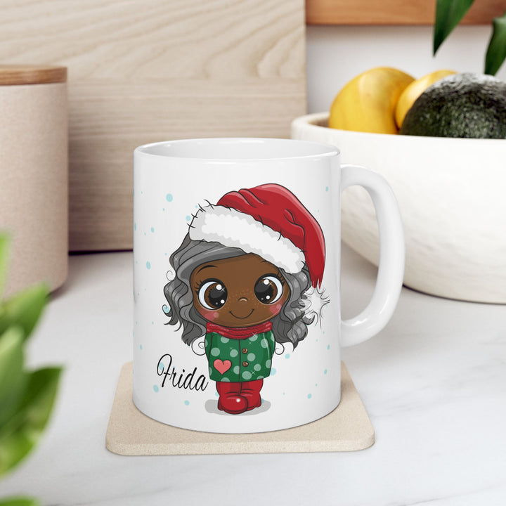 Personalized Enamel or Ceramic Mug - Christmas Character