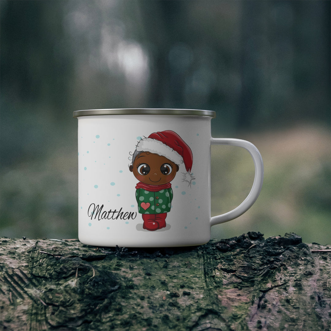 Personalized Enamel or Ceramic Mug - Christmas Character