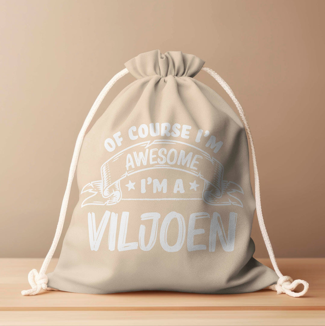 Personalized Drawstring Bag - Of Course I'm Awesome