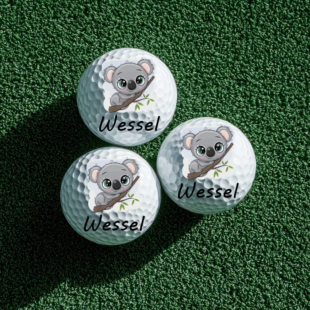 Personalized Golf Balls - Srixon Ultisoft Sleeve - Koala