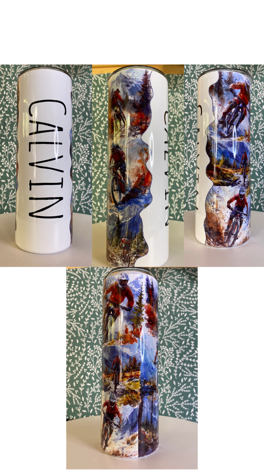 Personalized Mountain Bike 20oz Tumbler - Add Your Name