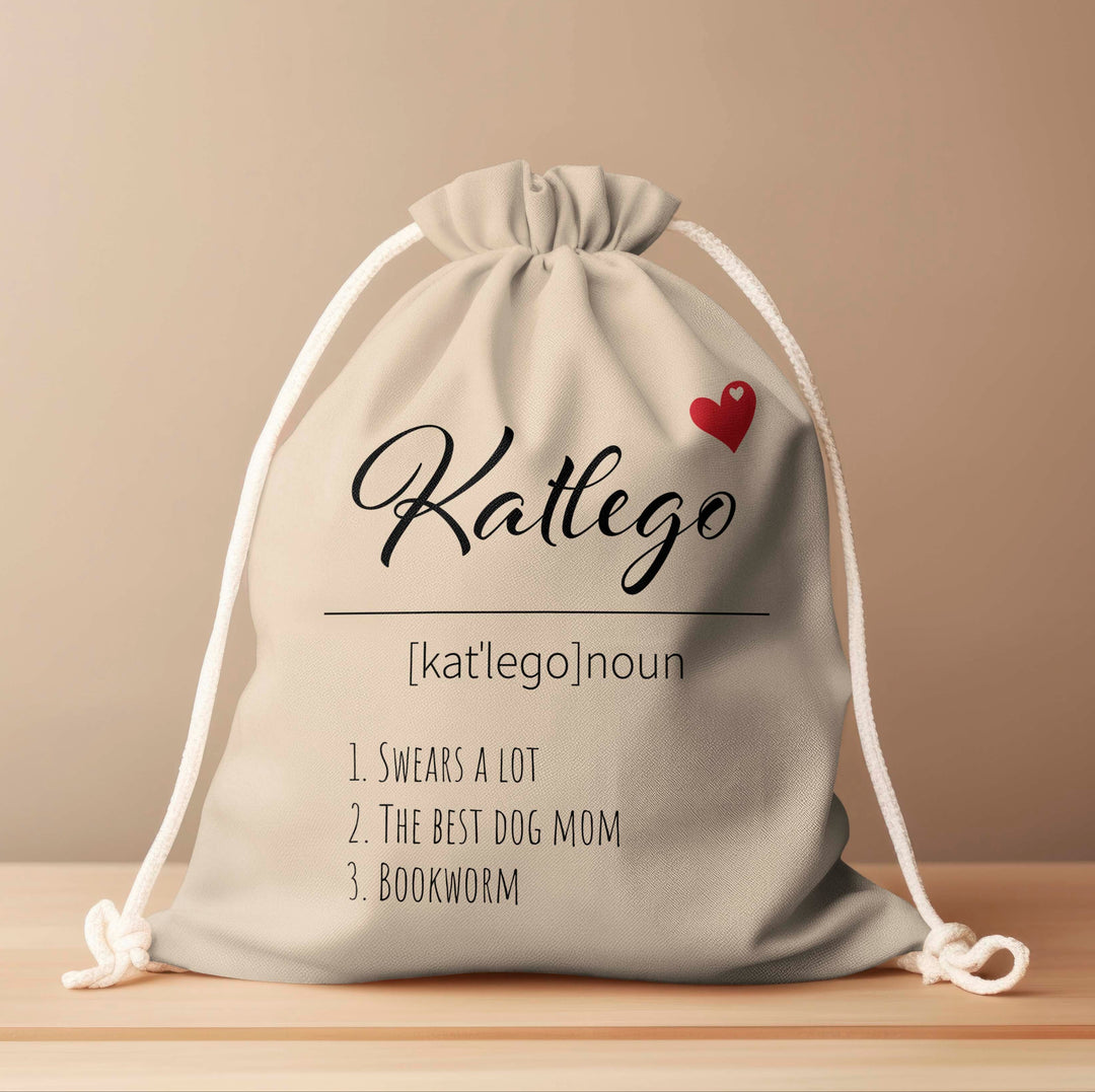 Personalized Fun Fact Drawstring Bag