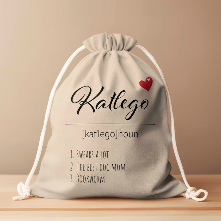 Personalized Fun Fact Drawstring Bag