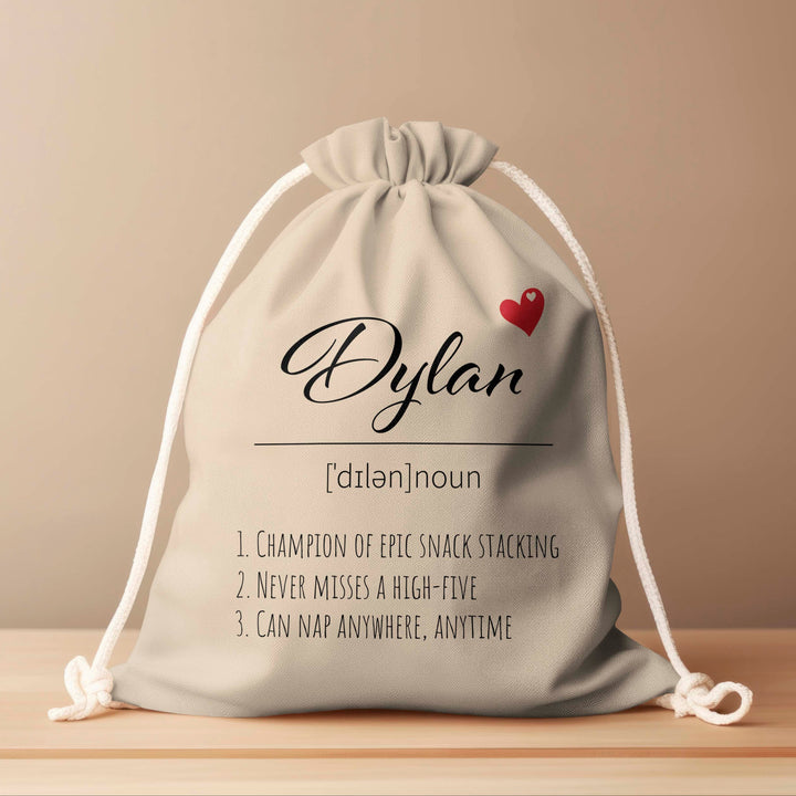 Personalized Fun Fact Drawstring Bag