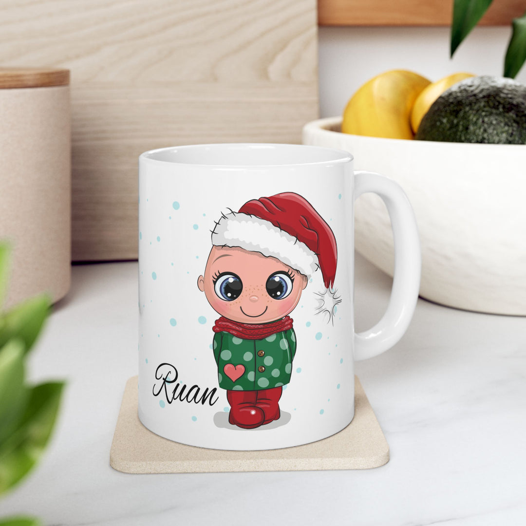 Personalized Enamel or Ceramic Mug - Christmas Character