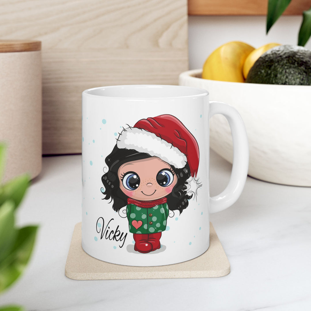 Personalized Enamel or Ceramic Mug - Christmas Character