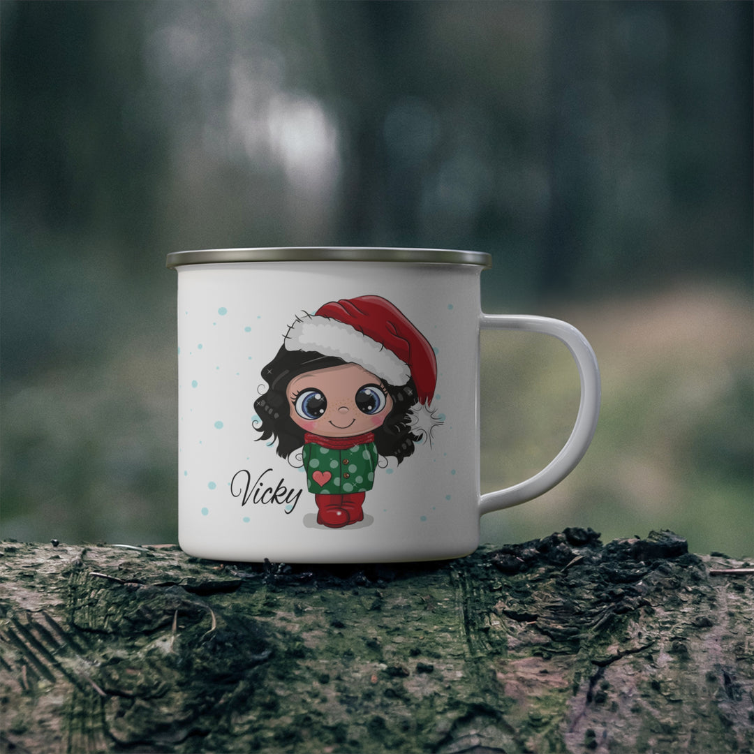 Personalized Enamel or Ceramic Mug - Christmas Character