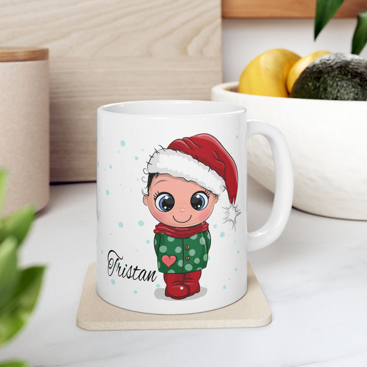 Personalized Enamel or Ceramic Mug - Christmas Character