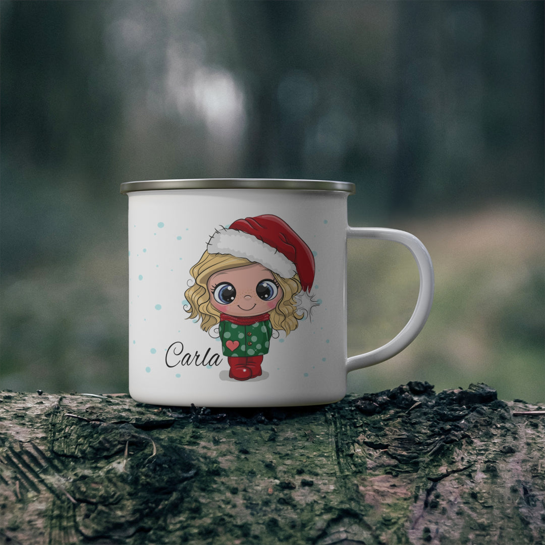 Personalized Enamel or Ceramic Mug - Christmas Character