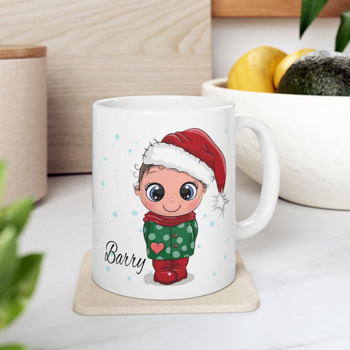 Personalized Enamel or Ceramic Mug - Christmas Character