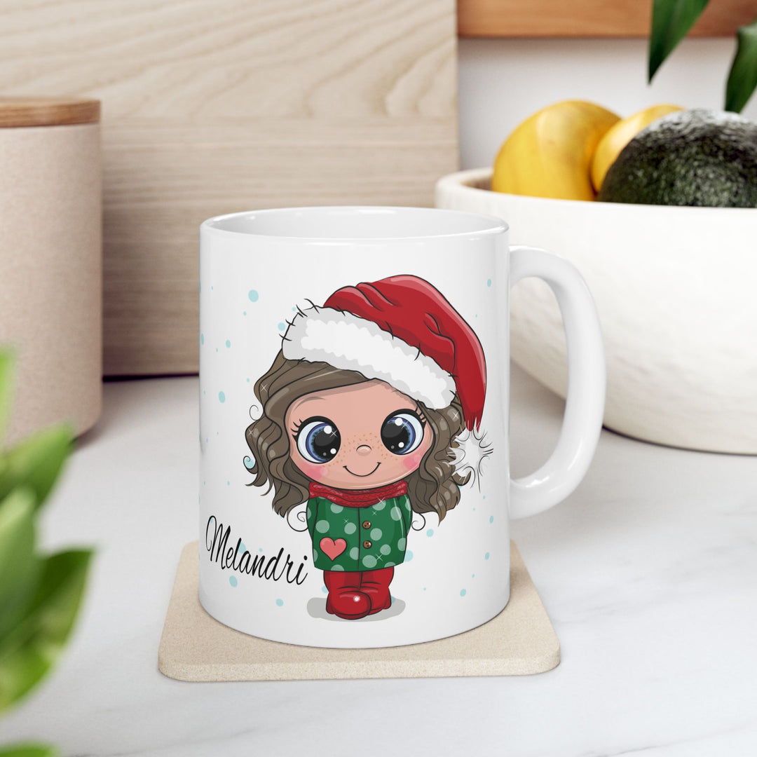Personalized Enamel or Ceramic Mug - Christmas Character