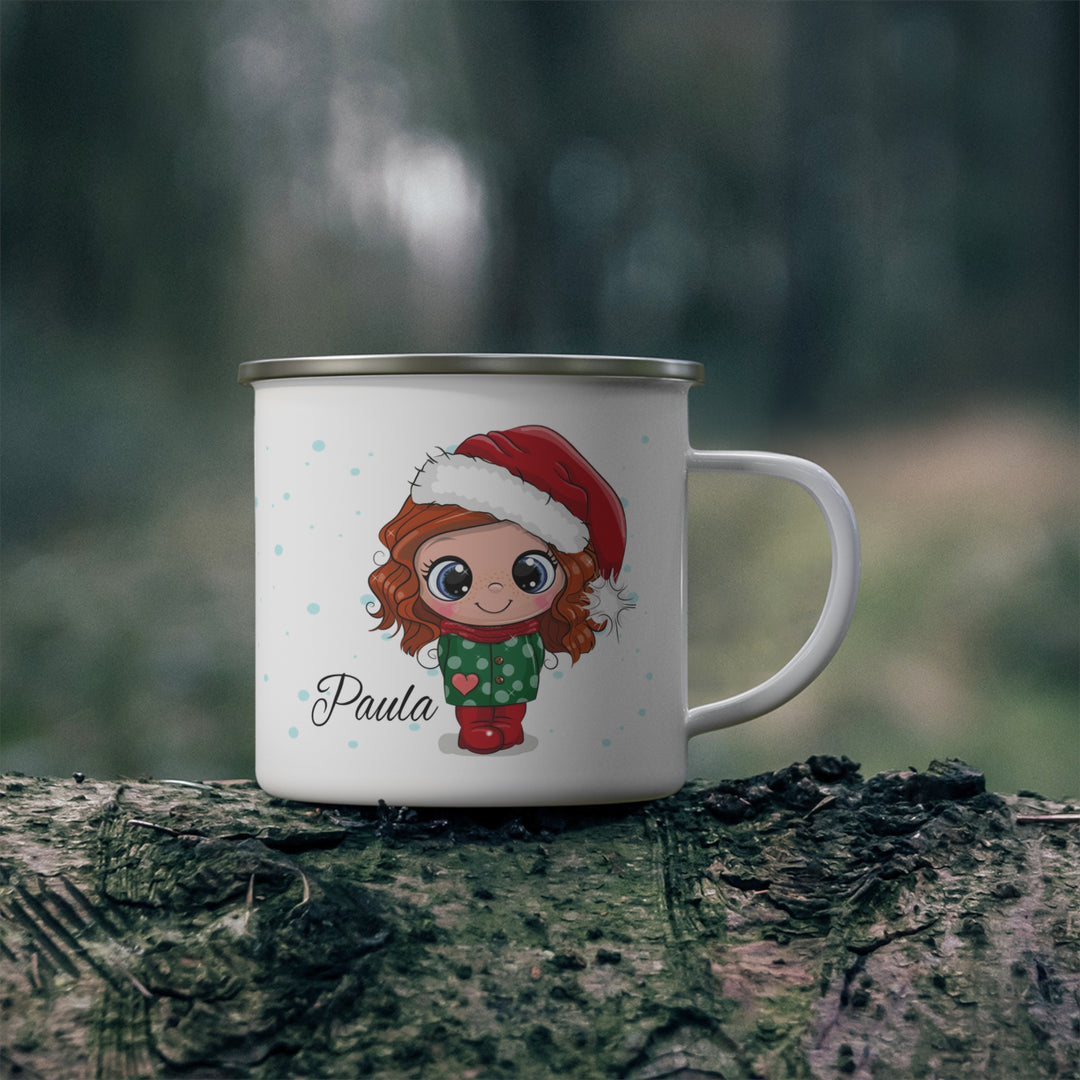 Personalized Enamel or Ceramic Mug - Christmas Character