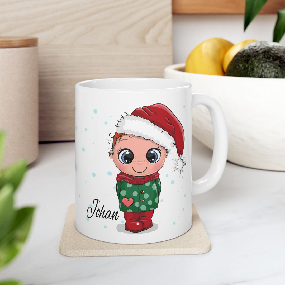 Personalized Enamel or Ceramic Mug - Christmas Character
