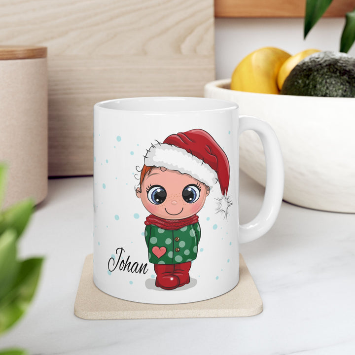 Personalized Enamel or Ceramic Mug - Christmas Character