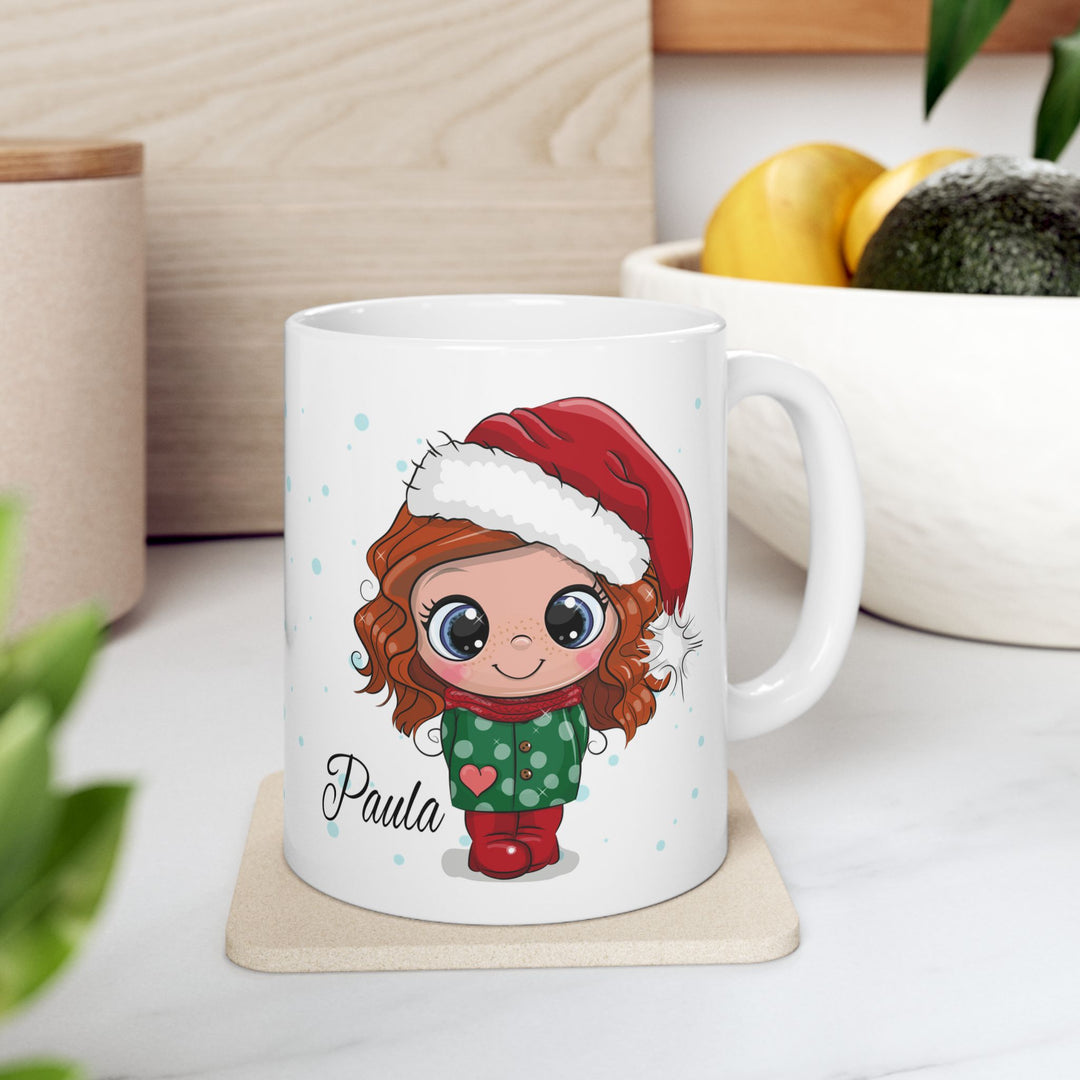 Personalized Enamel or Ceramic Mug - Christmas Character