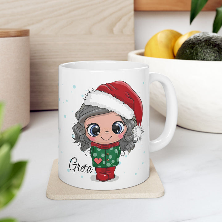 Personalized Enamel or Ceramic Mug - Christmas Character