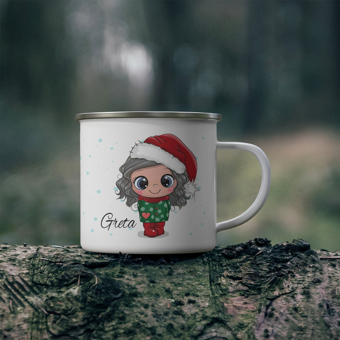 Personalized Enamel or Ceramic Mug - Christmas Character