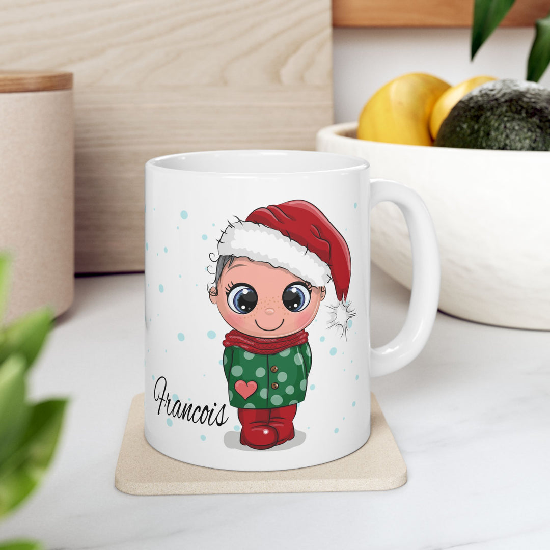 Personalized Enamel or Ceramic Mug - Christmas Character