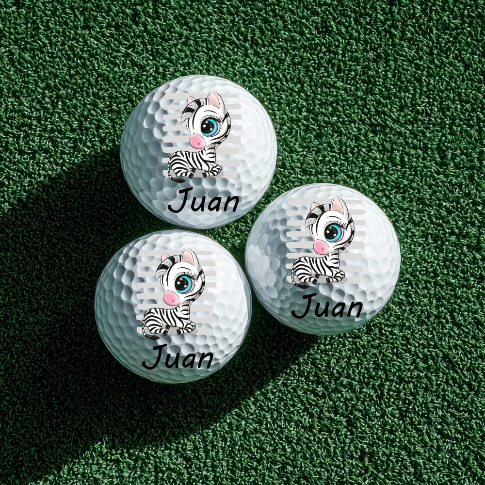 Personalized Golf Balls - Srixon Ultisoft Sleeve - Zebra